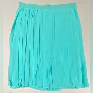 Chelsea28 Pleated Midi Skirt, Aqua/Teal, size L